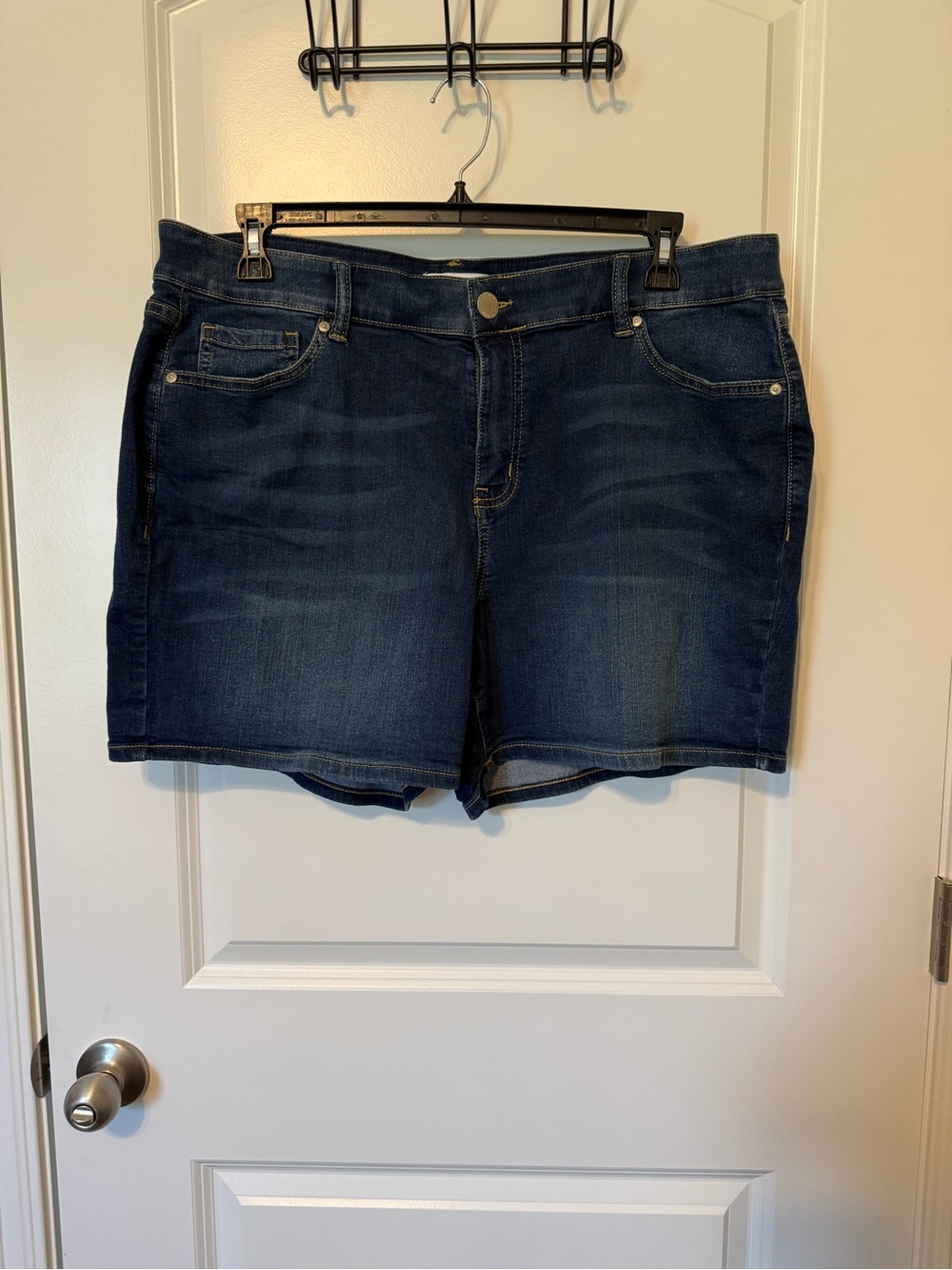Lane Bryant Dark Indigo Stretch Denim Shorts